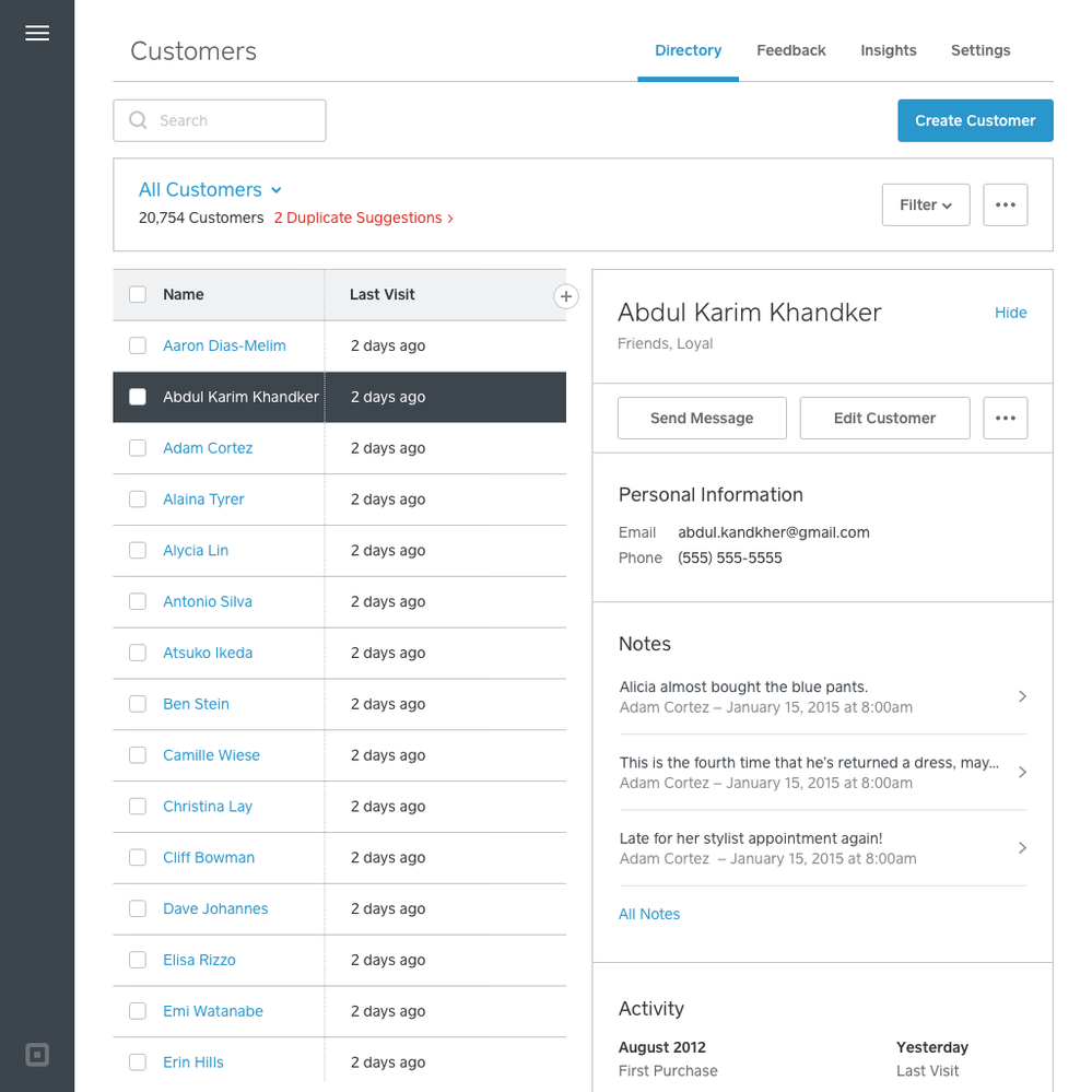 "Send Message" appears in individual profiles.