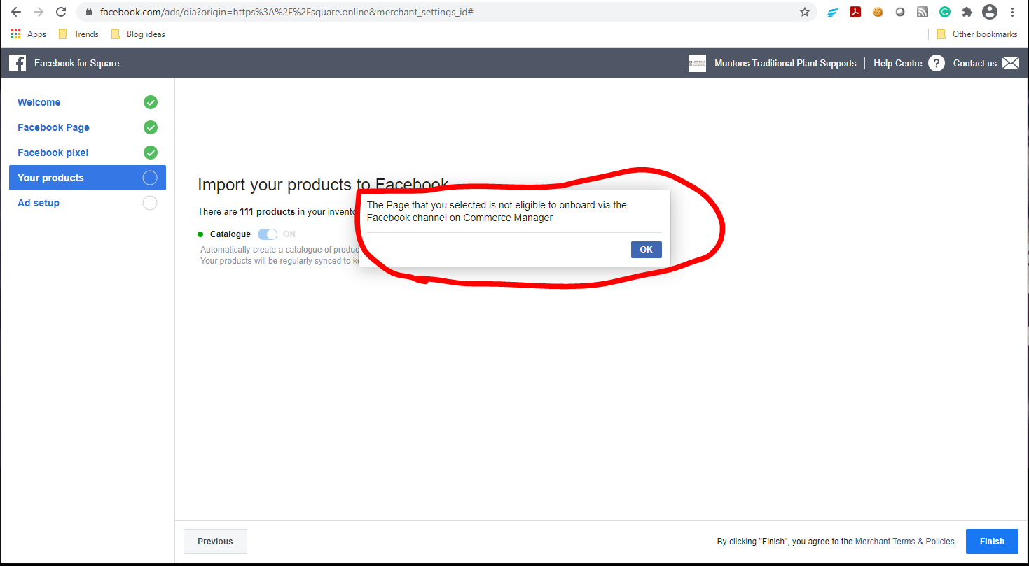Connecting Square catalogue to Facebook - The Square Community