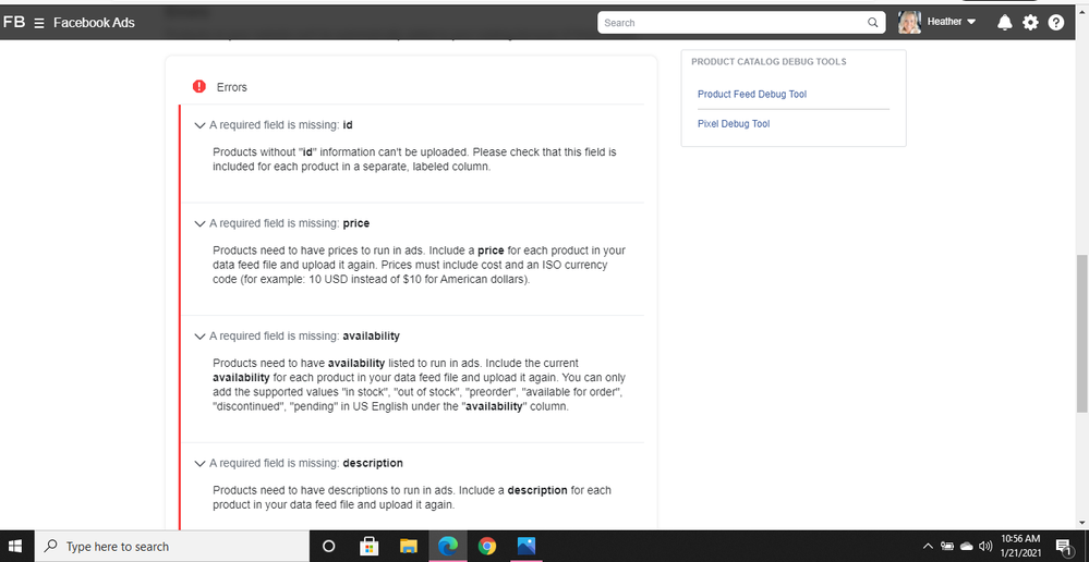 Errors it found on my "shop all" page, i can paste any item's URL here and the diagnostics is the same errors. This is the developer's issues.