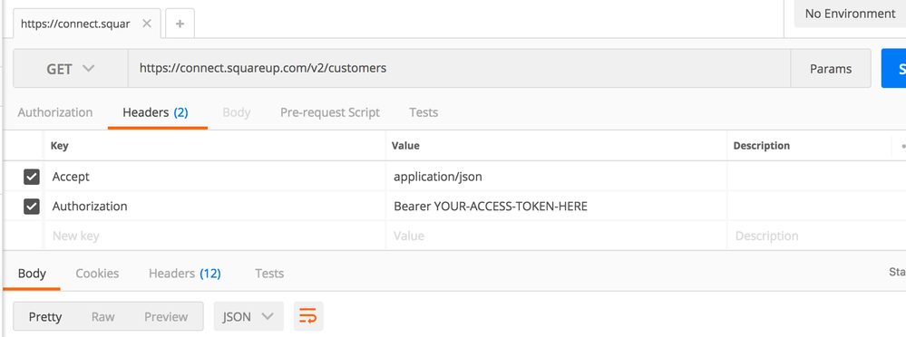 Postman example