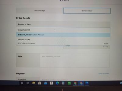 Chose Item OR $ amount