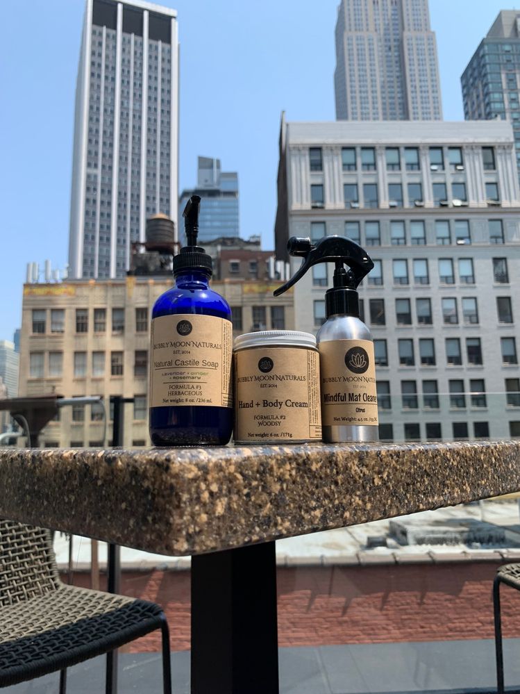 Castile Soap, Hand and Body Cream and Mindful Mat Cleaner