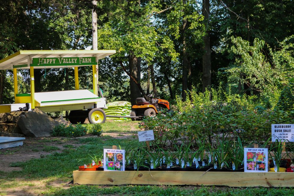 Nursery and our produce wagon