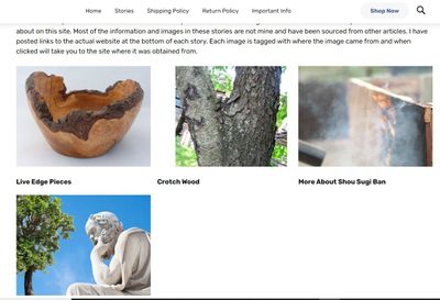 Stories page on published site