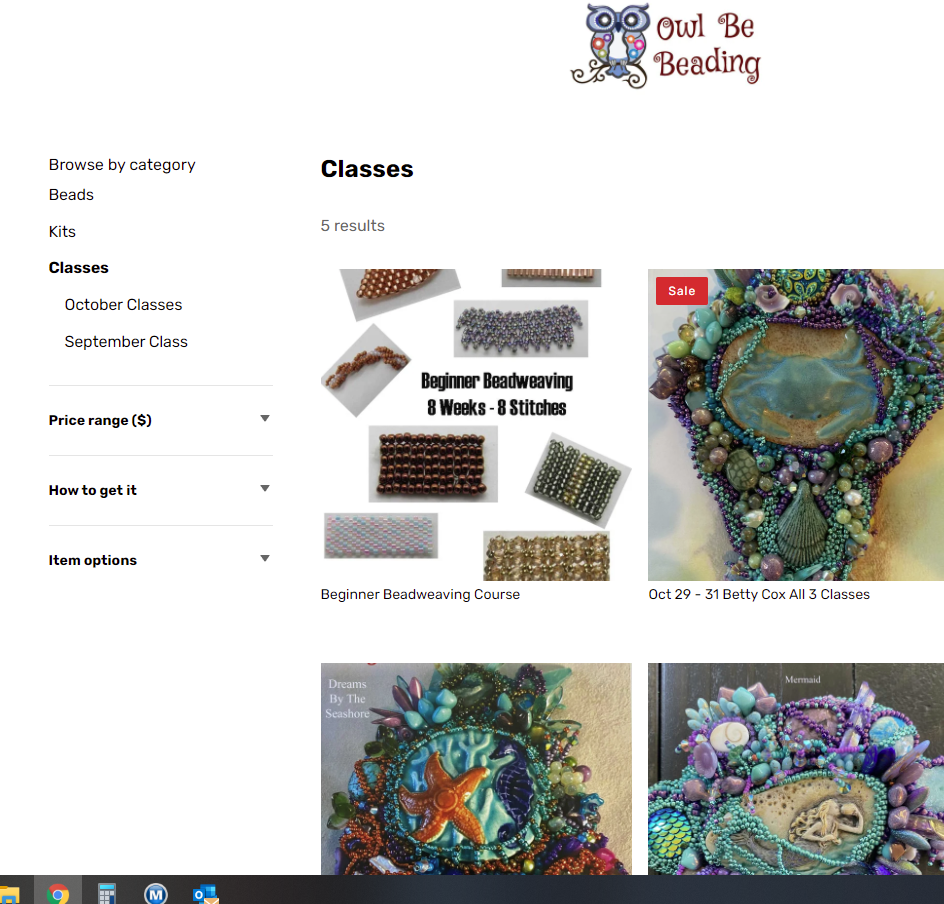 Clicked on classes