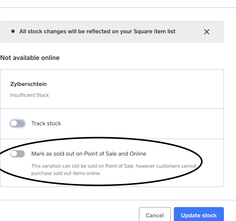 All items in online store show up as 'Sold Out' - The Square Community