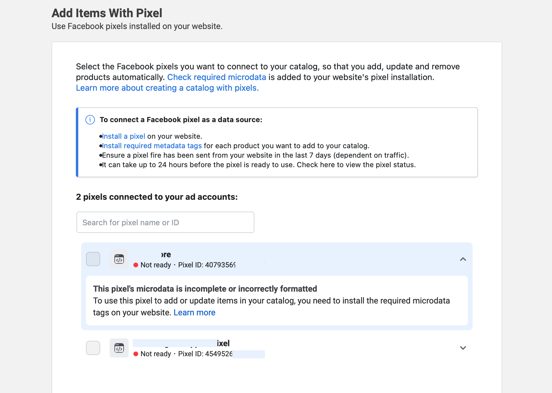 Solved: Facebook Pixel This pixel's microdata is incomplet... - The ...