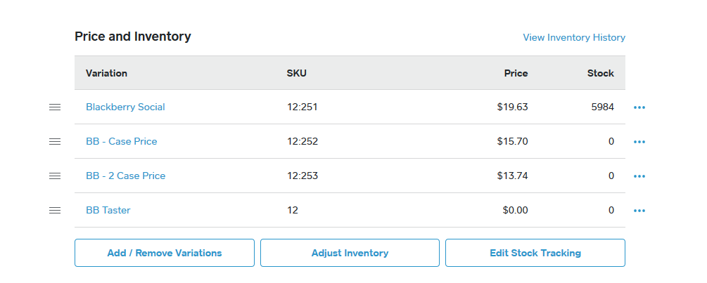 Solved: How can I use inventory with variations? - The Square Community