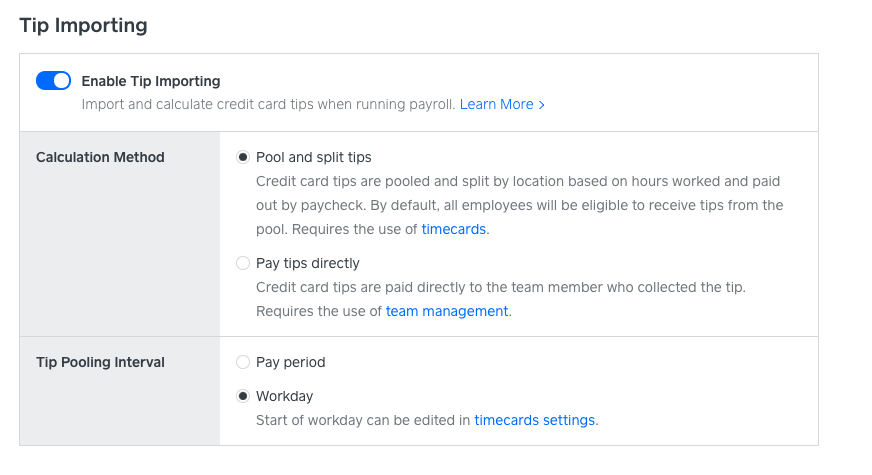 Updates to Square Payroll tip distribution? - The Square Community