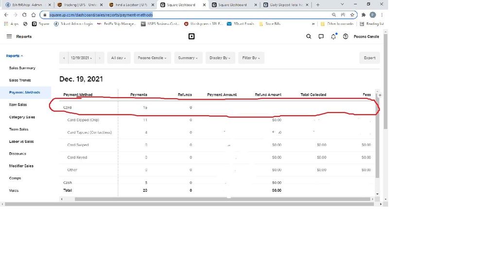 The Red area would even Help since It Shows the Daily Total Card Sales and TOTAL Fees on one line... the Difference would be the deposited amount.