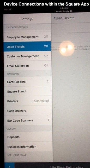 Device Connections in App