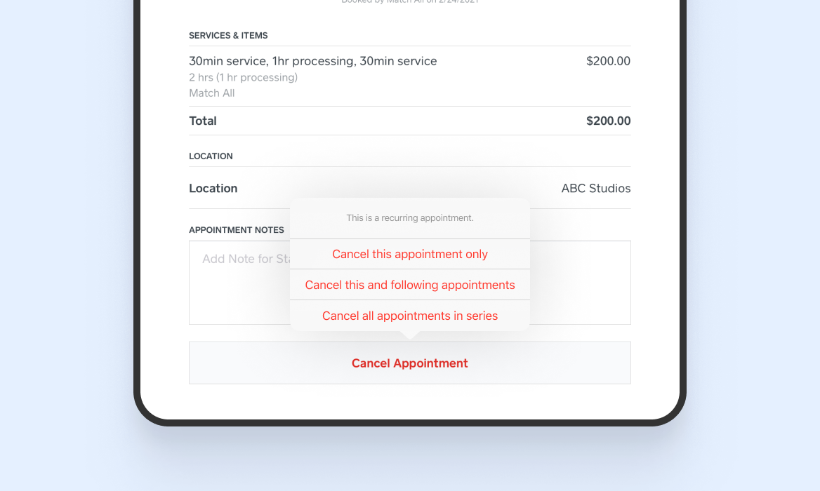 Square Appointments calendar improvements