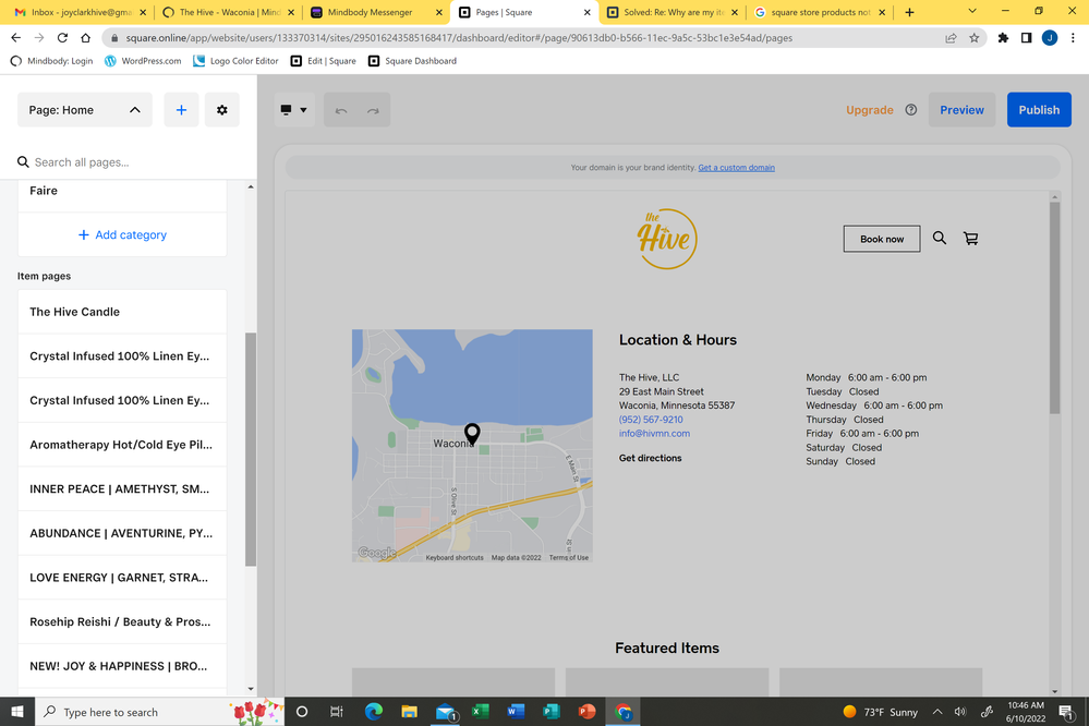 items show as pages