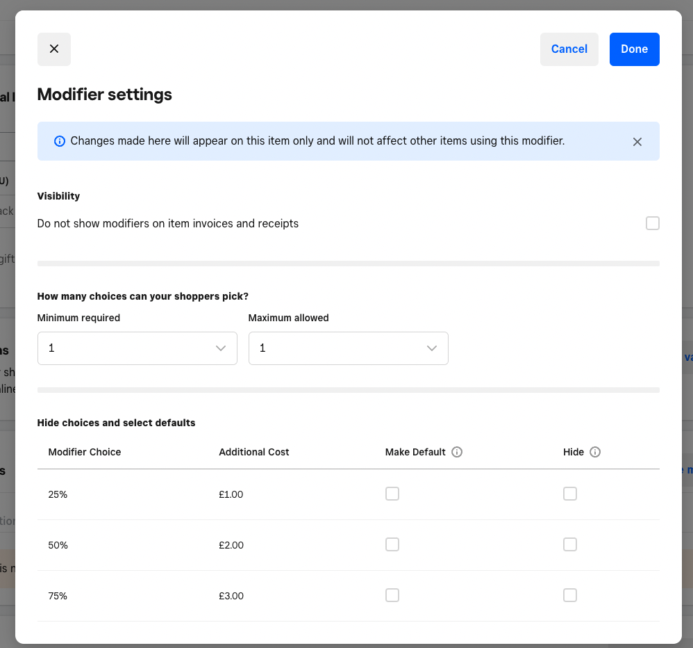 Re: Make a modifier unavailable - The Square Community