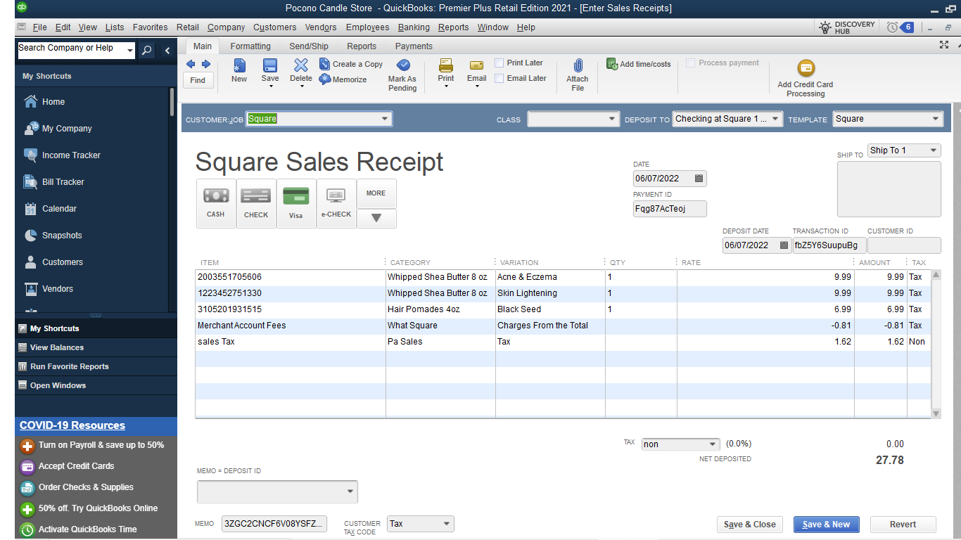 How can I get the SKU to show on digital receipt o... - The Square ...