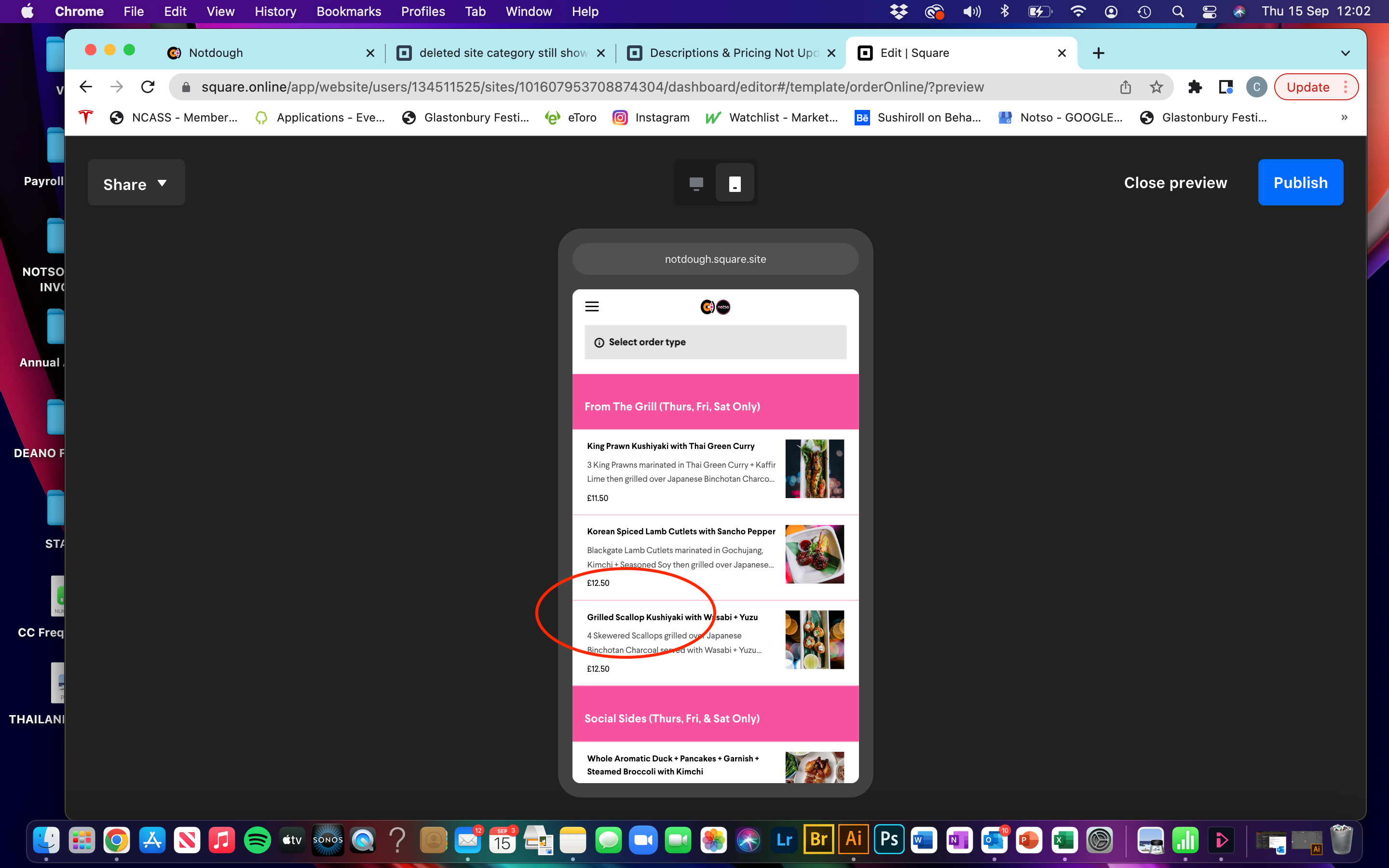 deleted site category still showing online - The Square Community