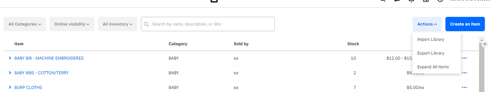 Items Library_Actions Button_Generate SKUs Missing.png
