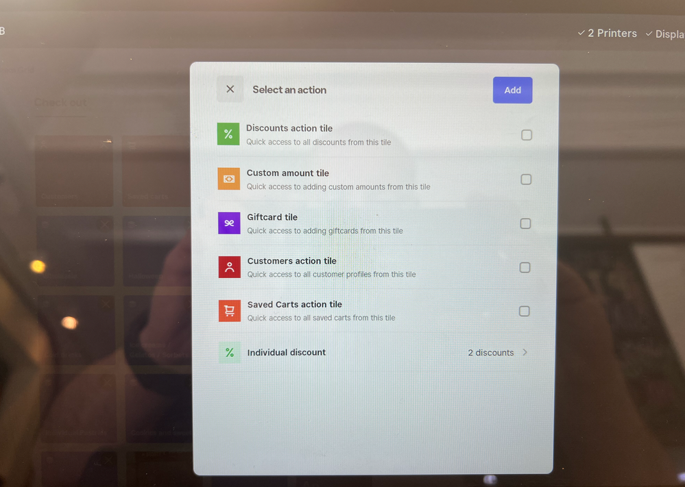ON SQUARE REGISTER WHERE THE OPTION IS NOT HERE