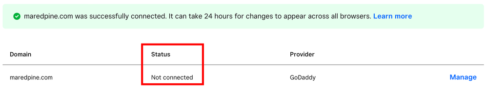 maredpine-domain-not-connected.png