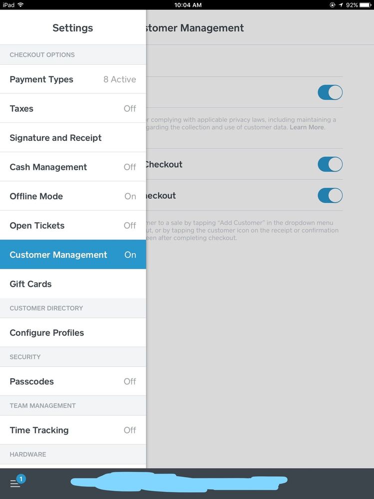 1. Tap Settings  Customer Management..jpg