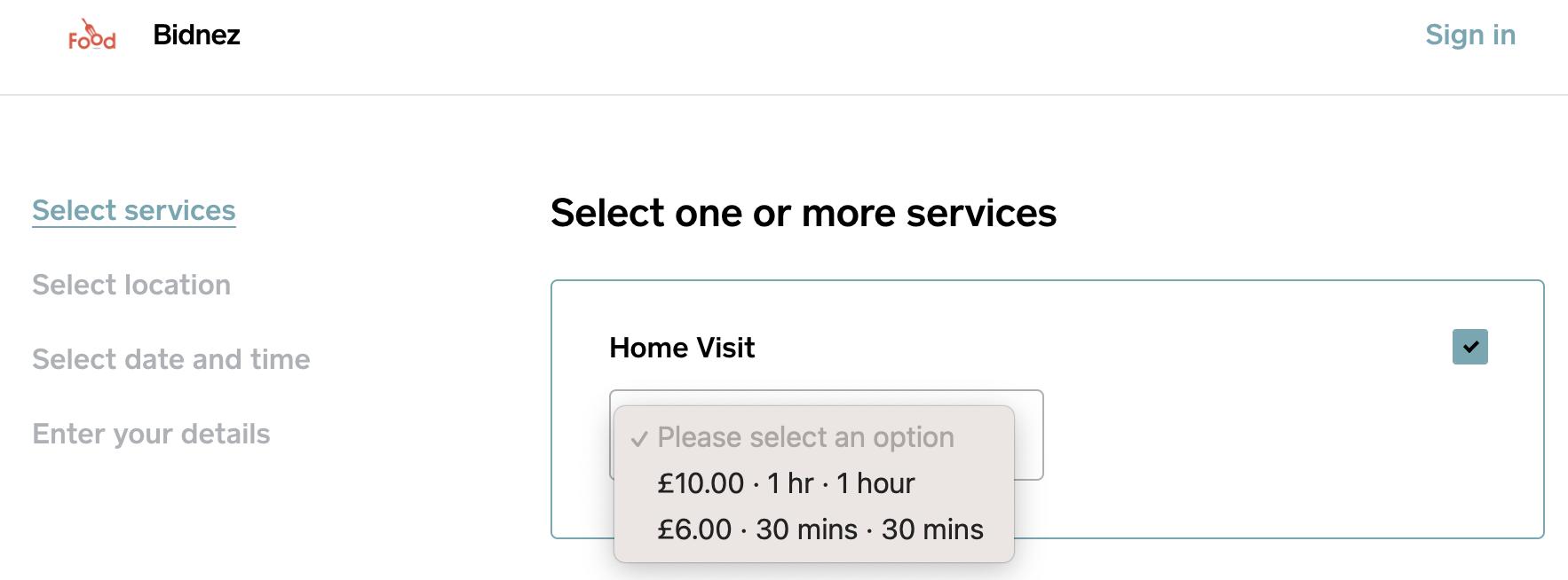 Main service with additional options - The Square Community