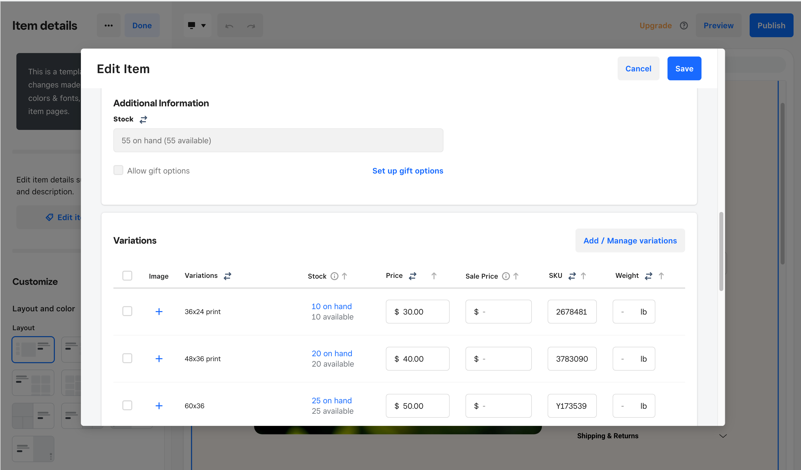 Solved: Item Page options selector style - The Square Community