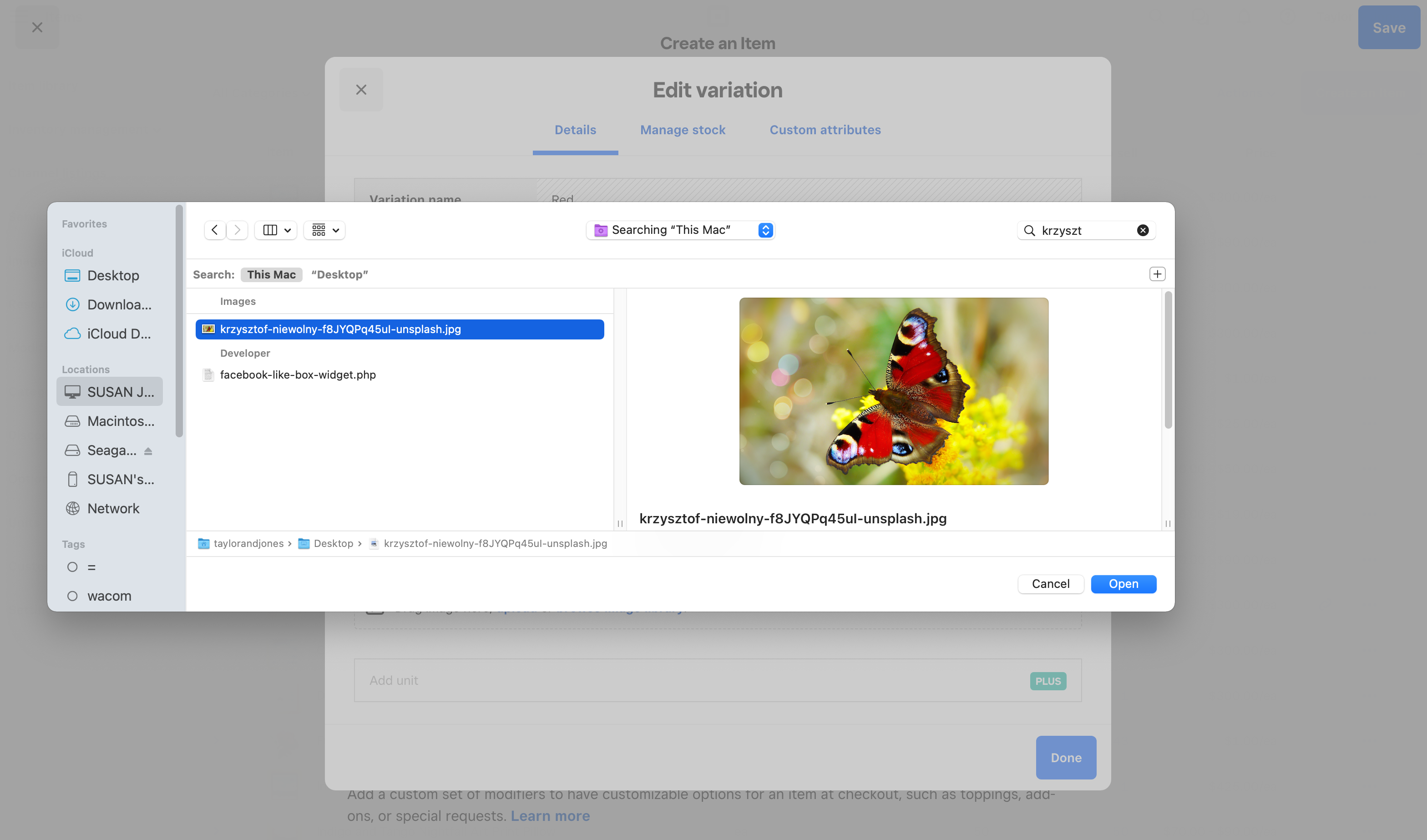 Re: Square Items: Variations,Options and Images - The Square Community