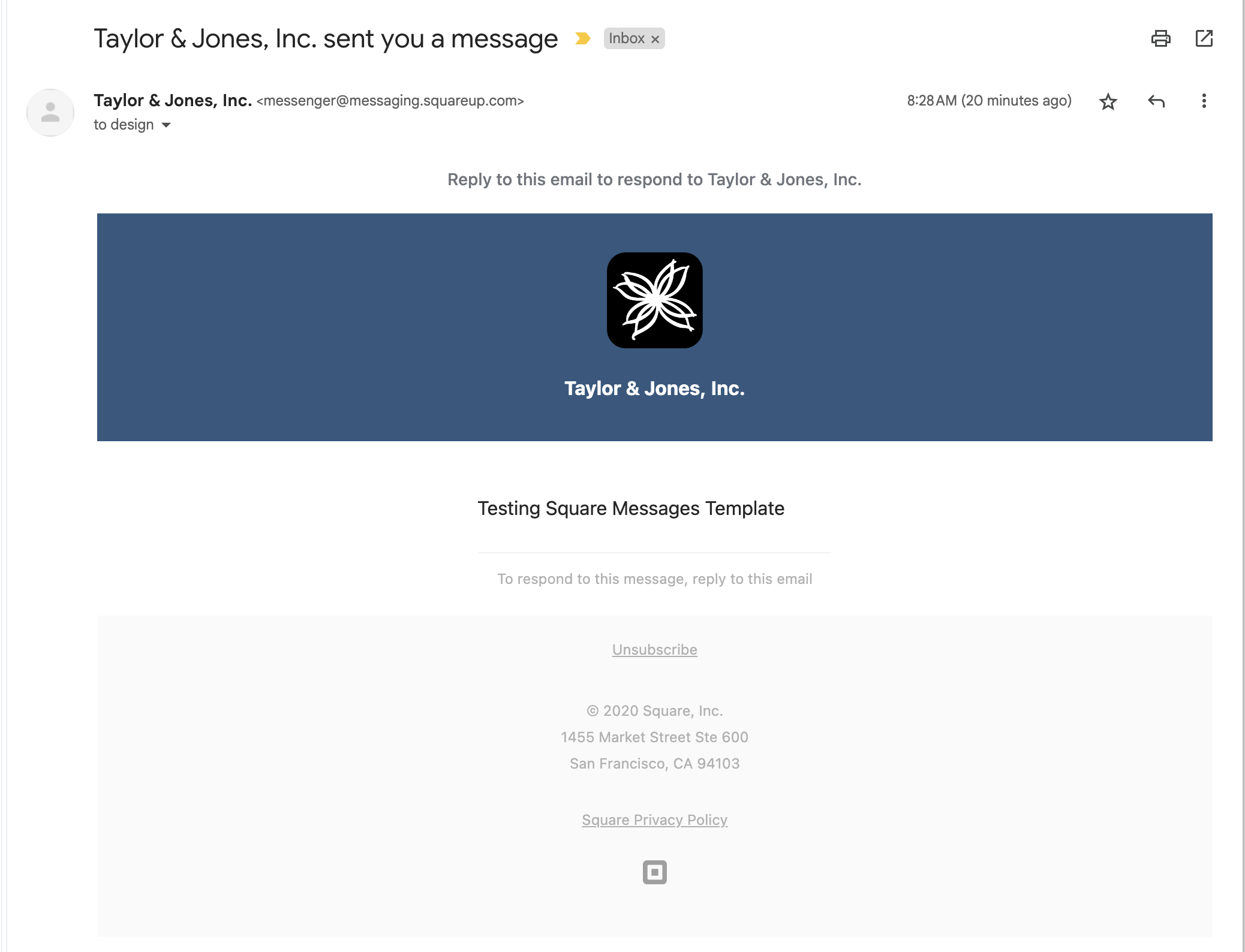Solved: Customize Square Message Email Template - The Square Community