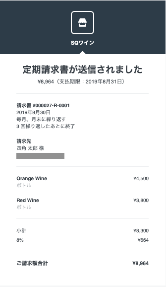 加盟店さまに送られるメール’