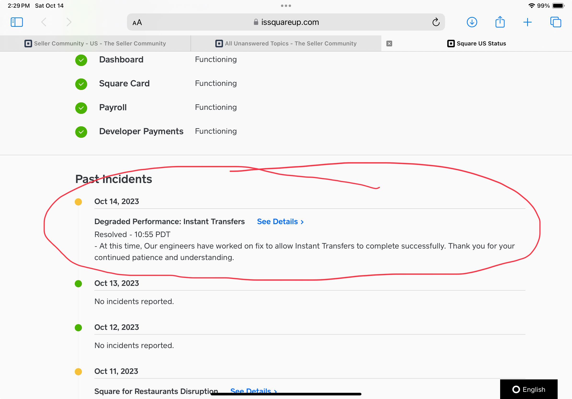 Is anyone experiencing issues with the instant tra... - The Square ...
