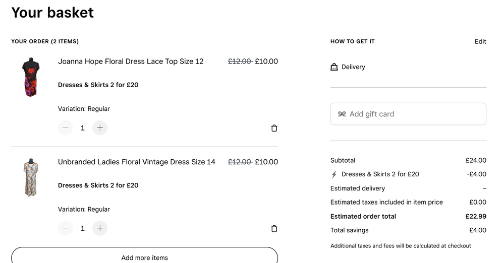 Relevant discount works