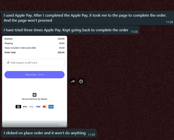 Apple Pay not showing and working on my website - The Square Community
