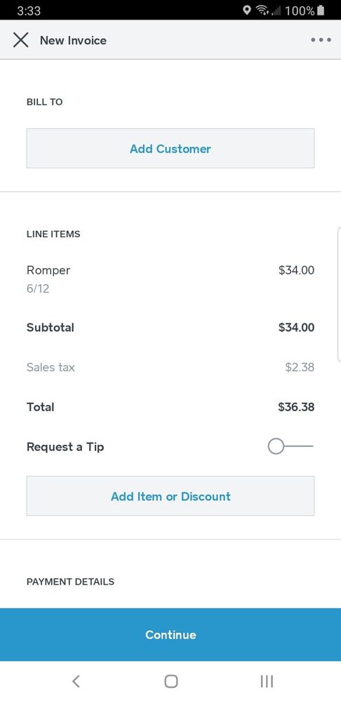 item plus tax = correct