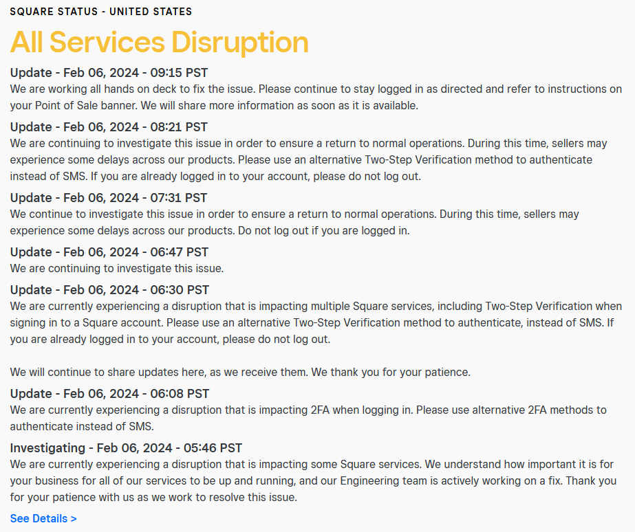 Solved: Square is Down... Again... Now what? - The Square Community