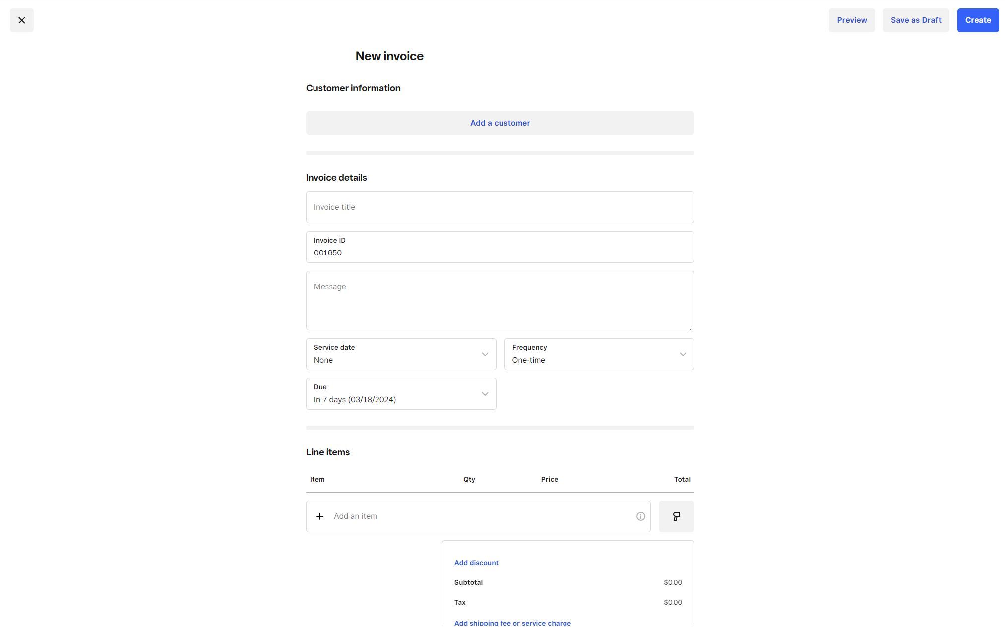 New Website Invoice Layout - Adds Stress & Time to... - The Square ...