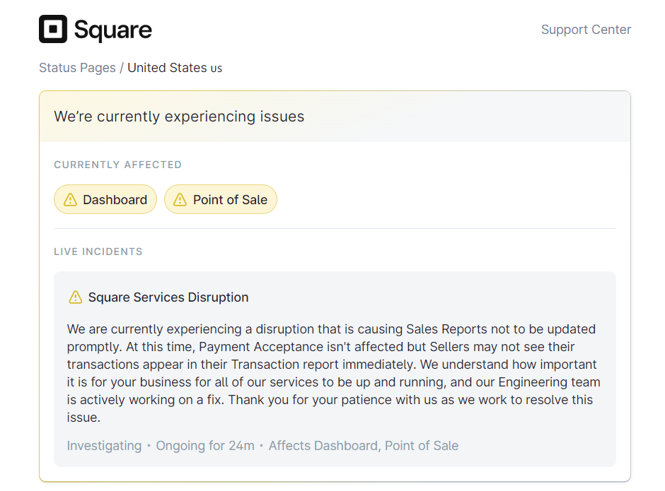 Another Friday - another disruption - The Square Community