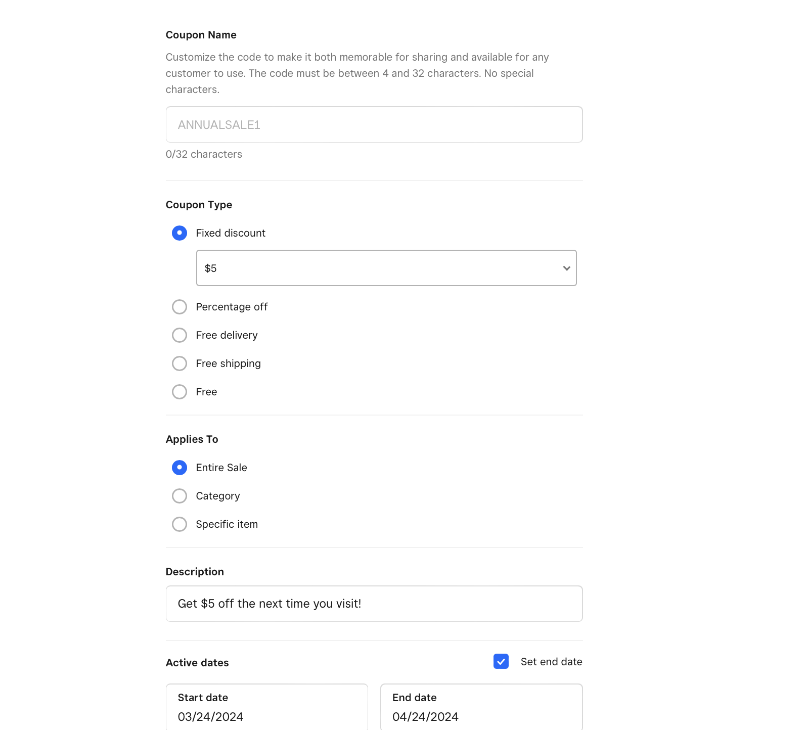 Coupon Code Limits not available under Square Mark... - The Square ...