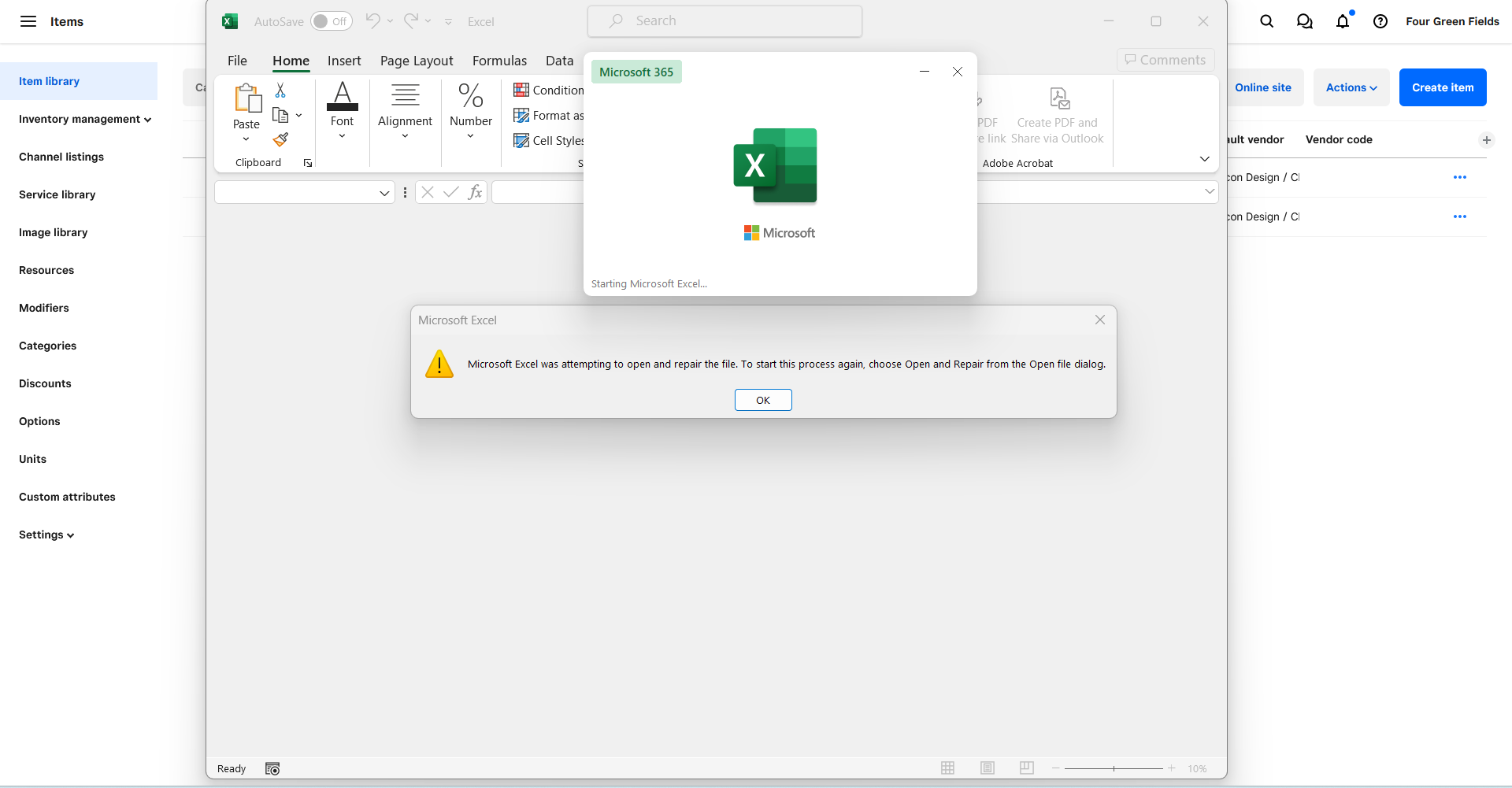 Filtered Item Library Export - files corrupted - The Square Community
