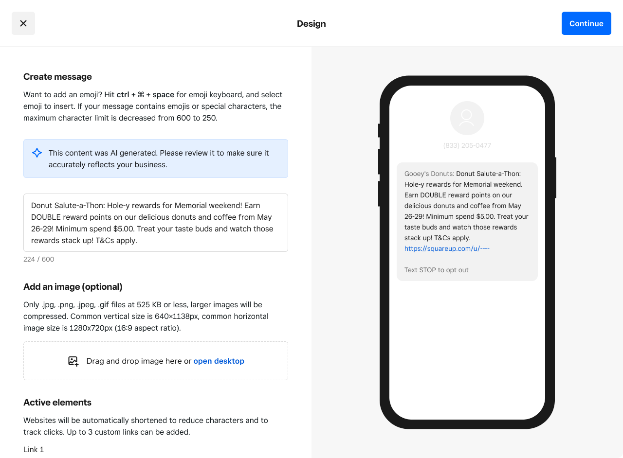 Square Loyalty promotions AI