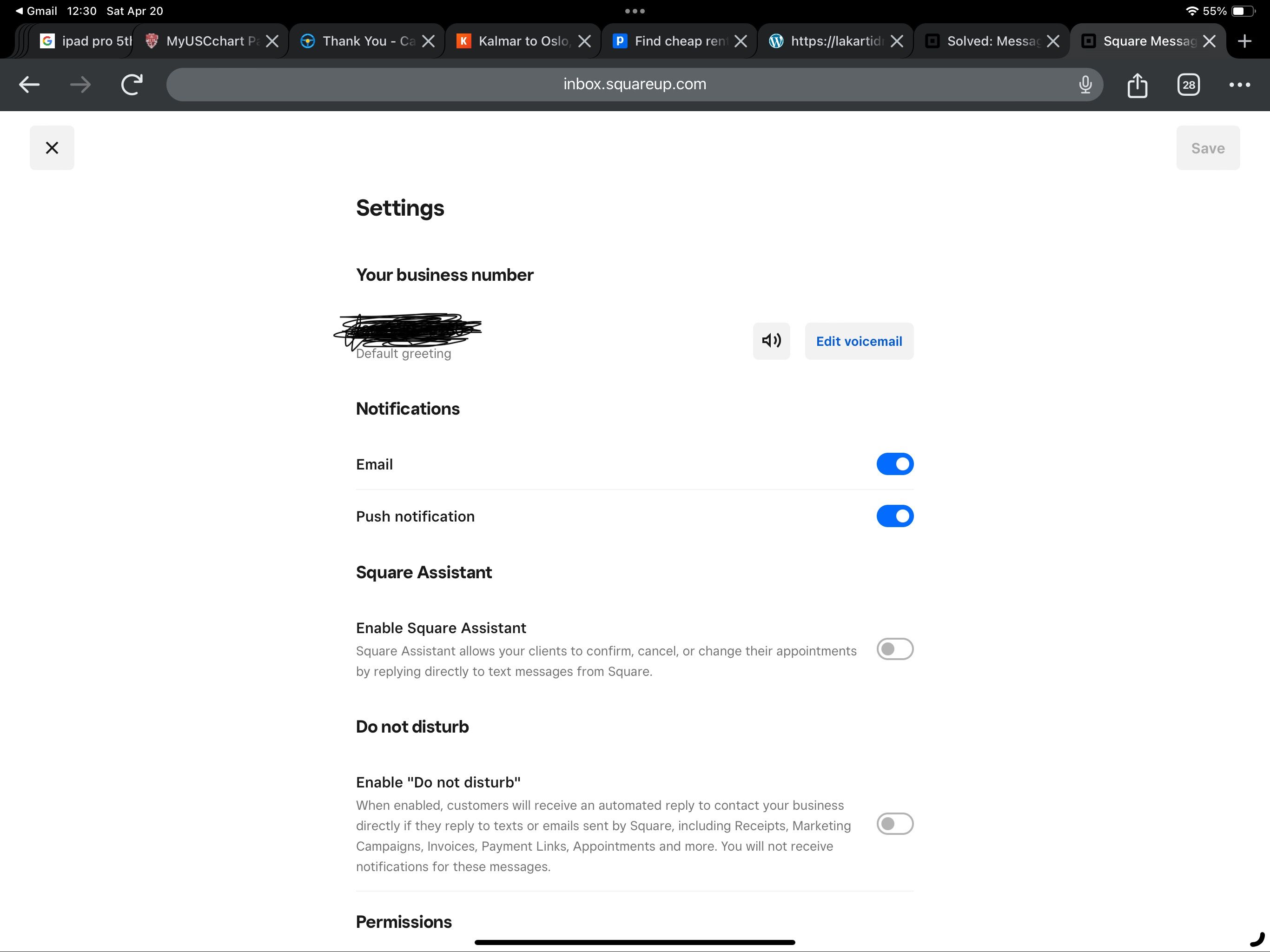 Solved: Messages plus phone calls disable - The Square Community