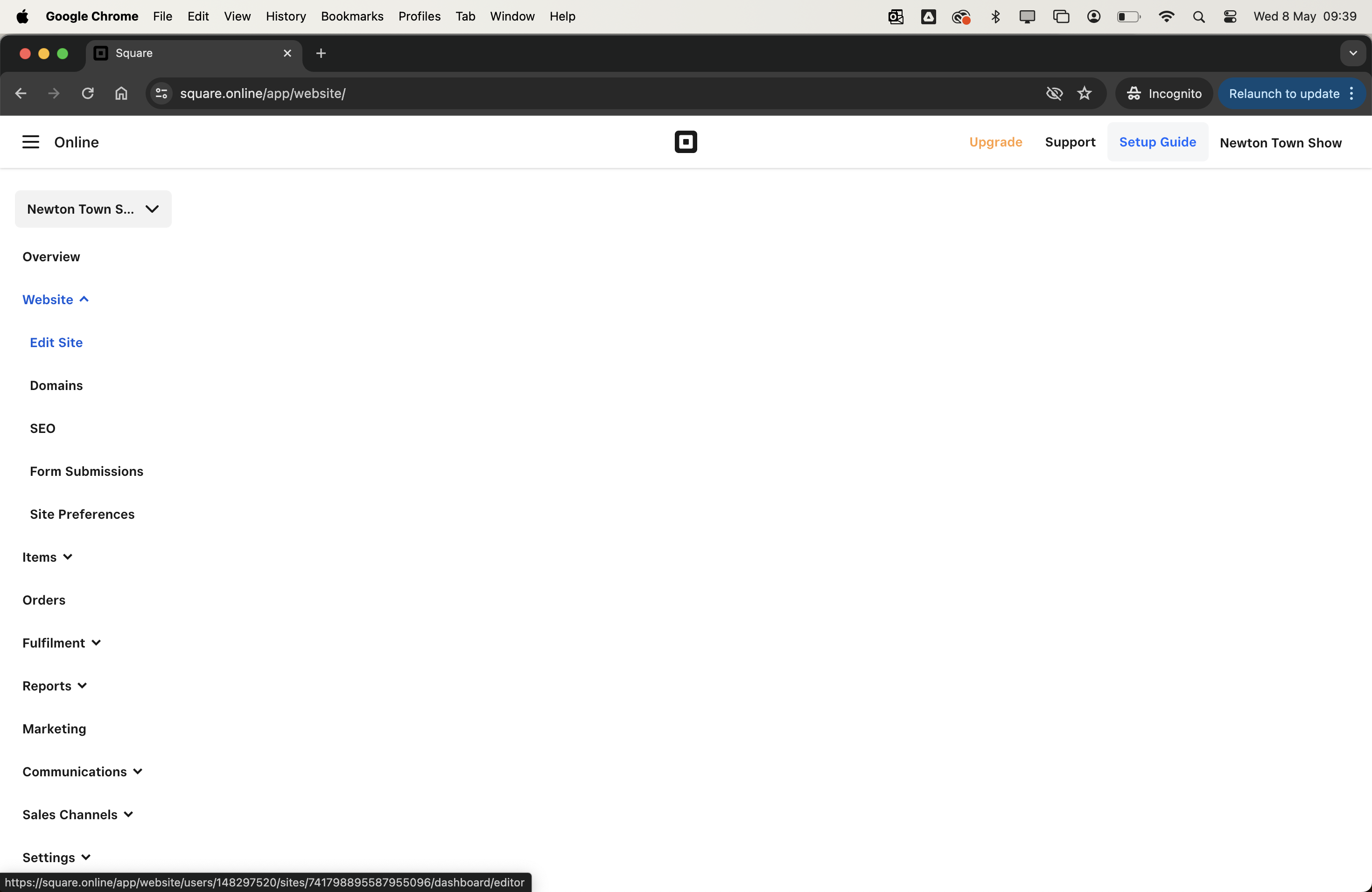Solved: Website editor not working - The Square Community