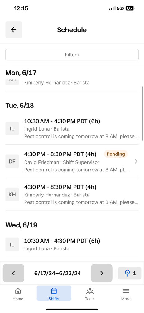 right now, i am not notified when there is a pending coverage request. i can only see this orange pending button if i happen to be on the app.