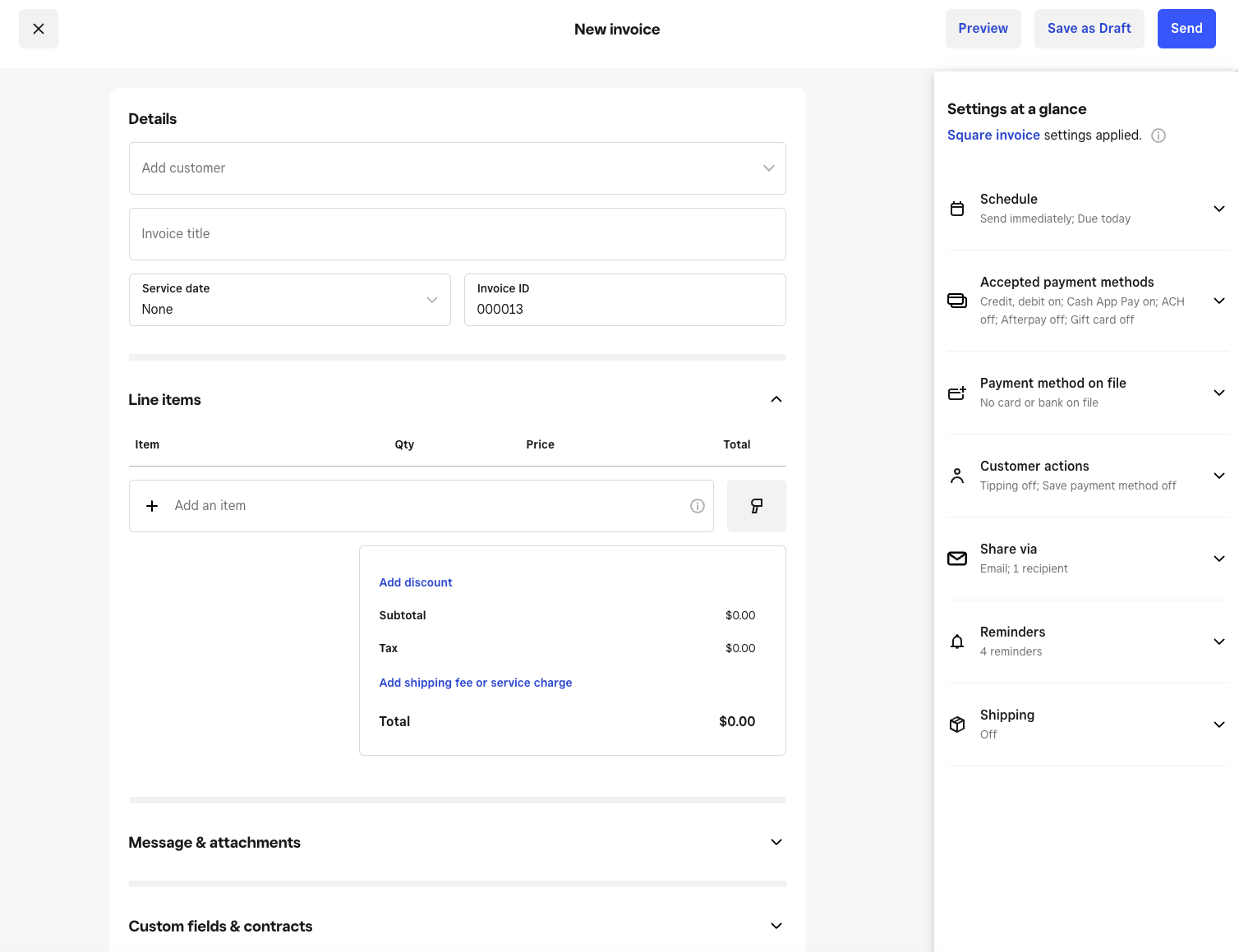 Join the Square Invoice creation flow redesign Beta!