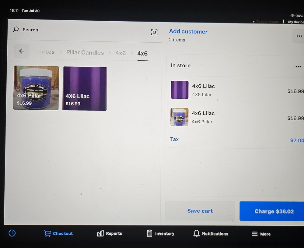 Cart on Ipad
