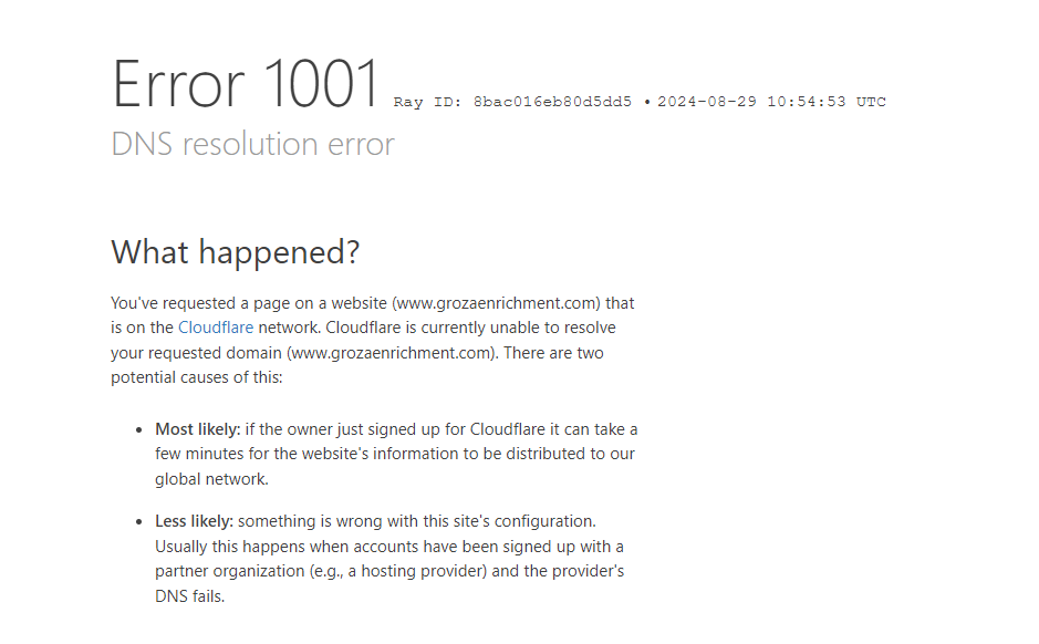 Solved: Error 1001 DNS resolution error - The Square Community