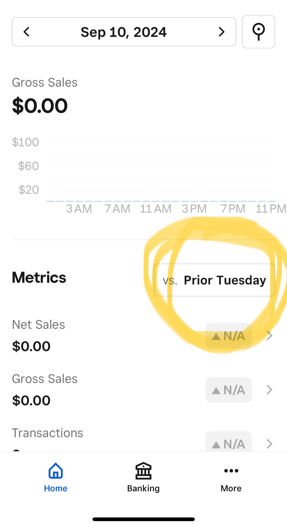 iOS Dashboard App Update Disabled The Time Period ... - The Square ...