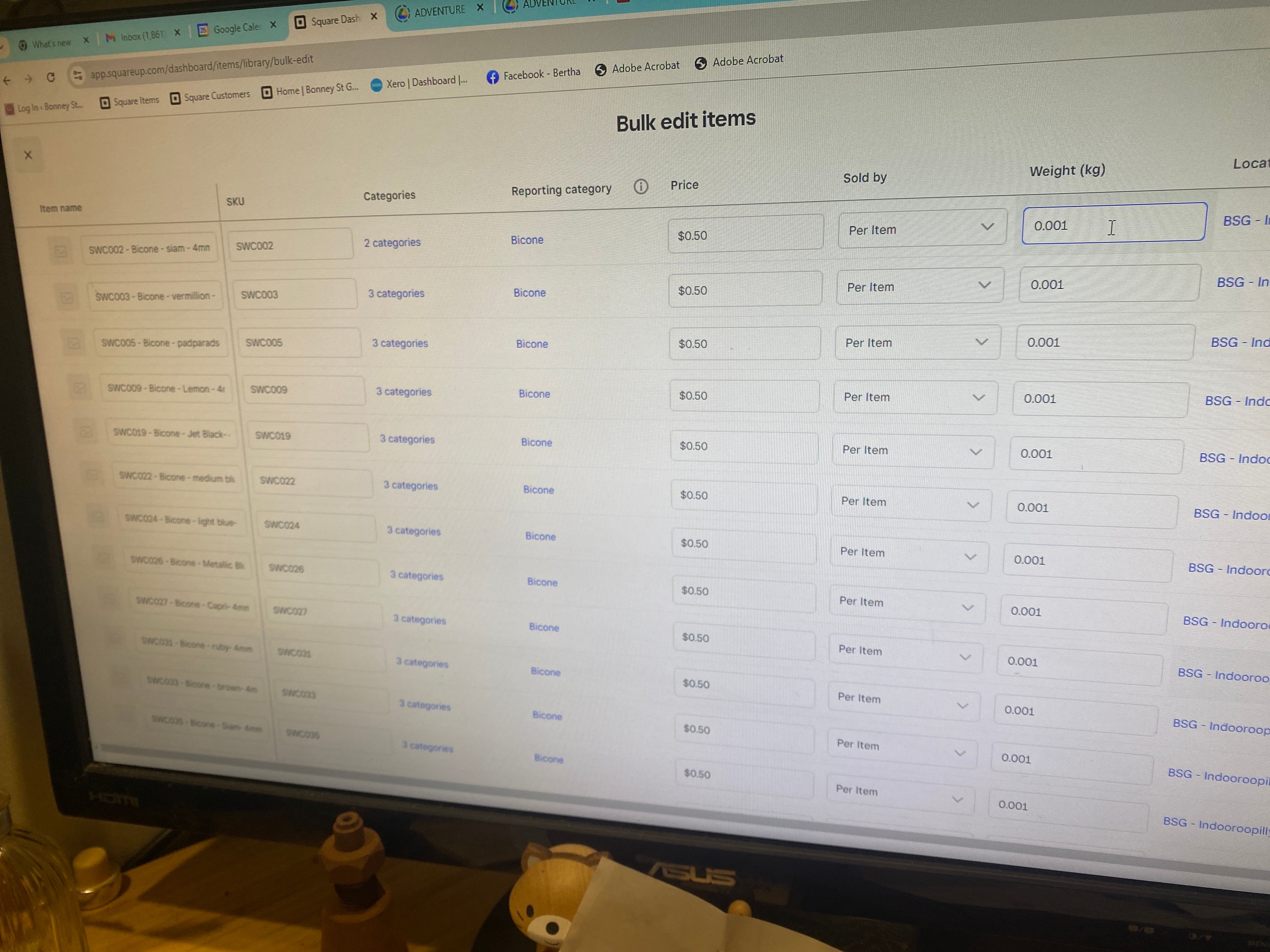 Solved: Bulk edit for product weight? - The Square Community