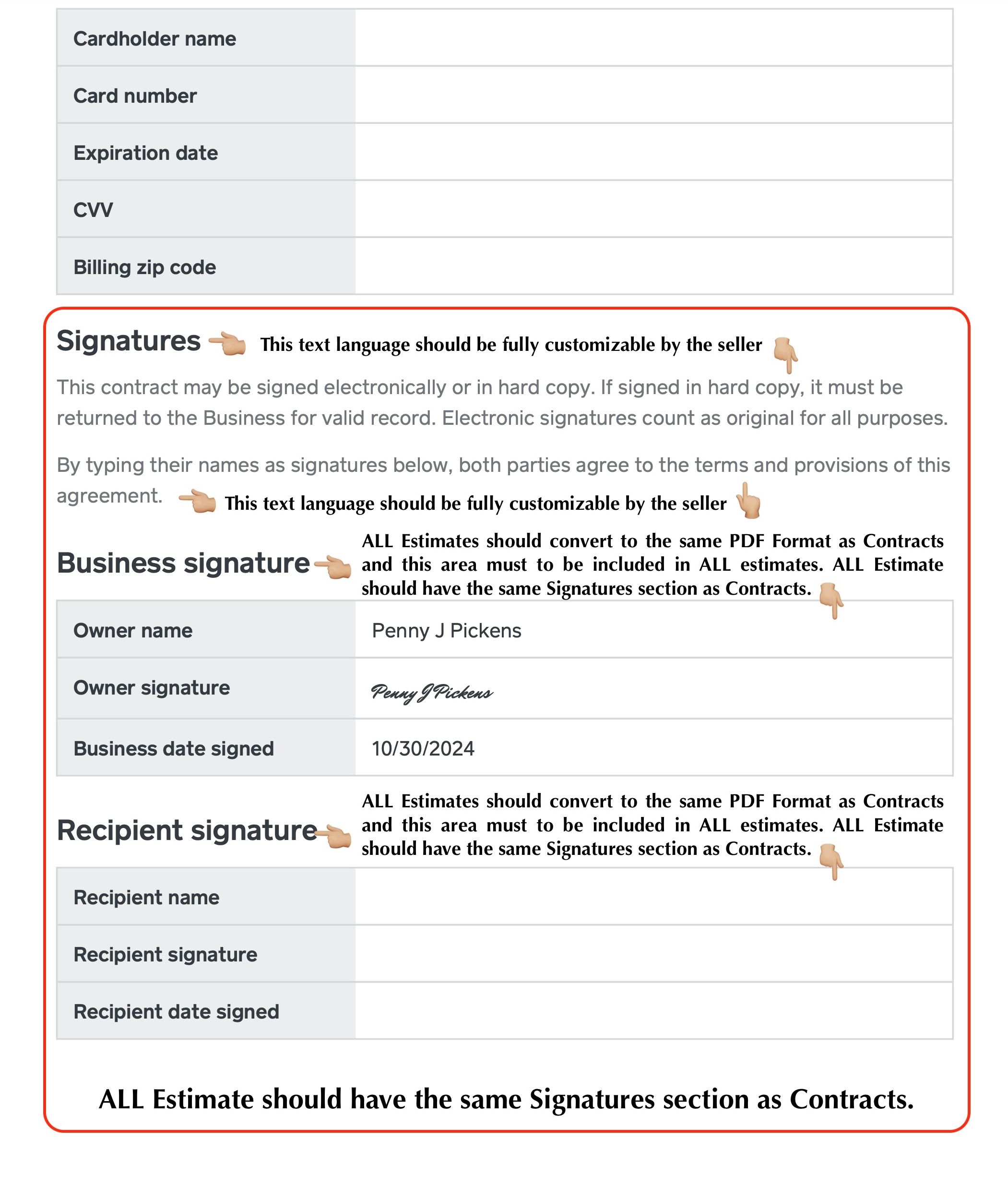 Estimates PDF & Signatures Box - The Square Community