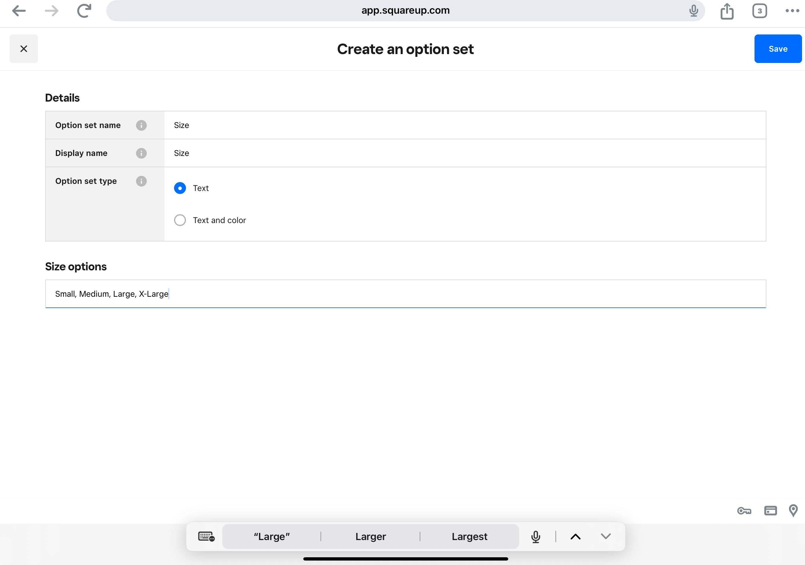 Solved: Creating Items With Different Sizes - The Square Community