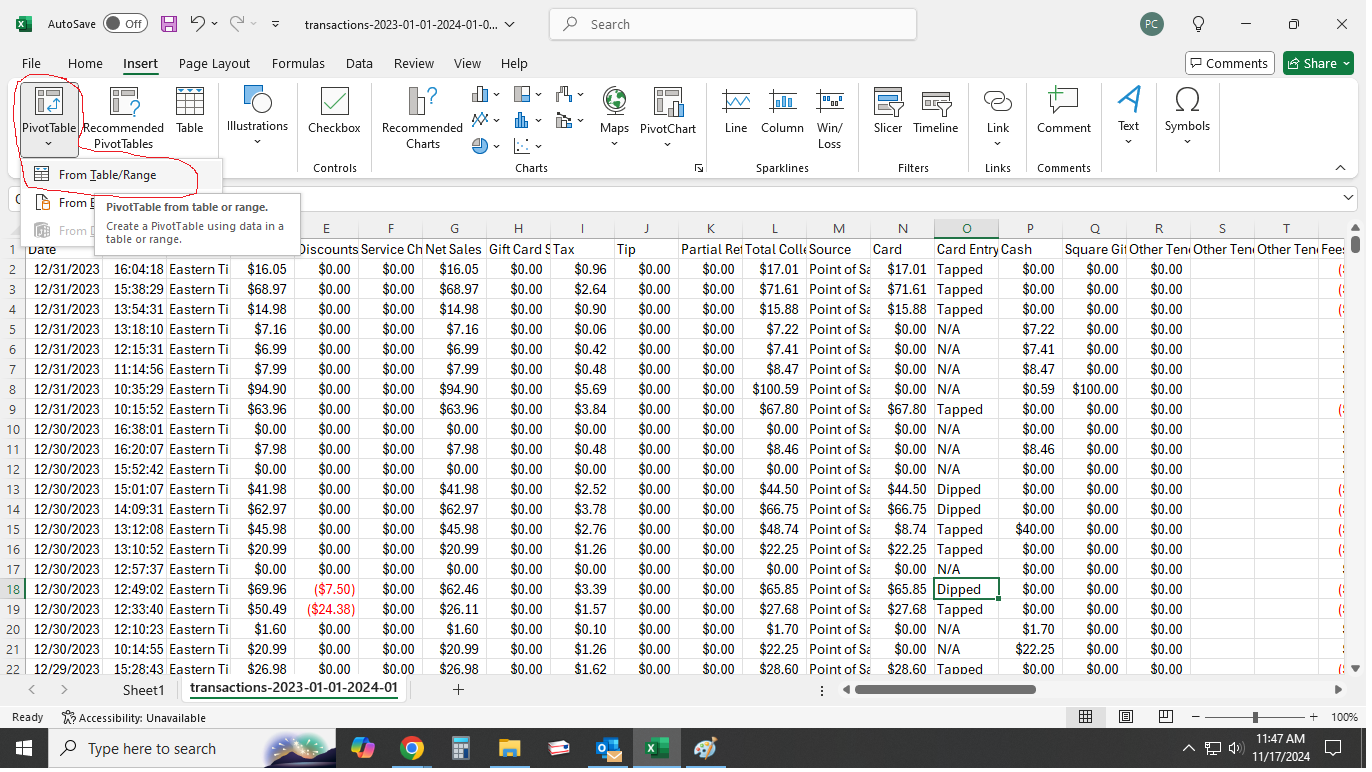 detailed transaction data does not match online tr... - The Square ...
